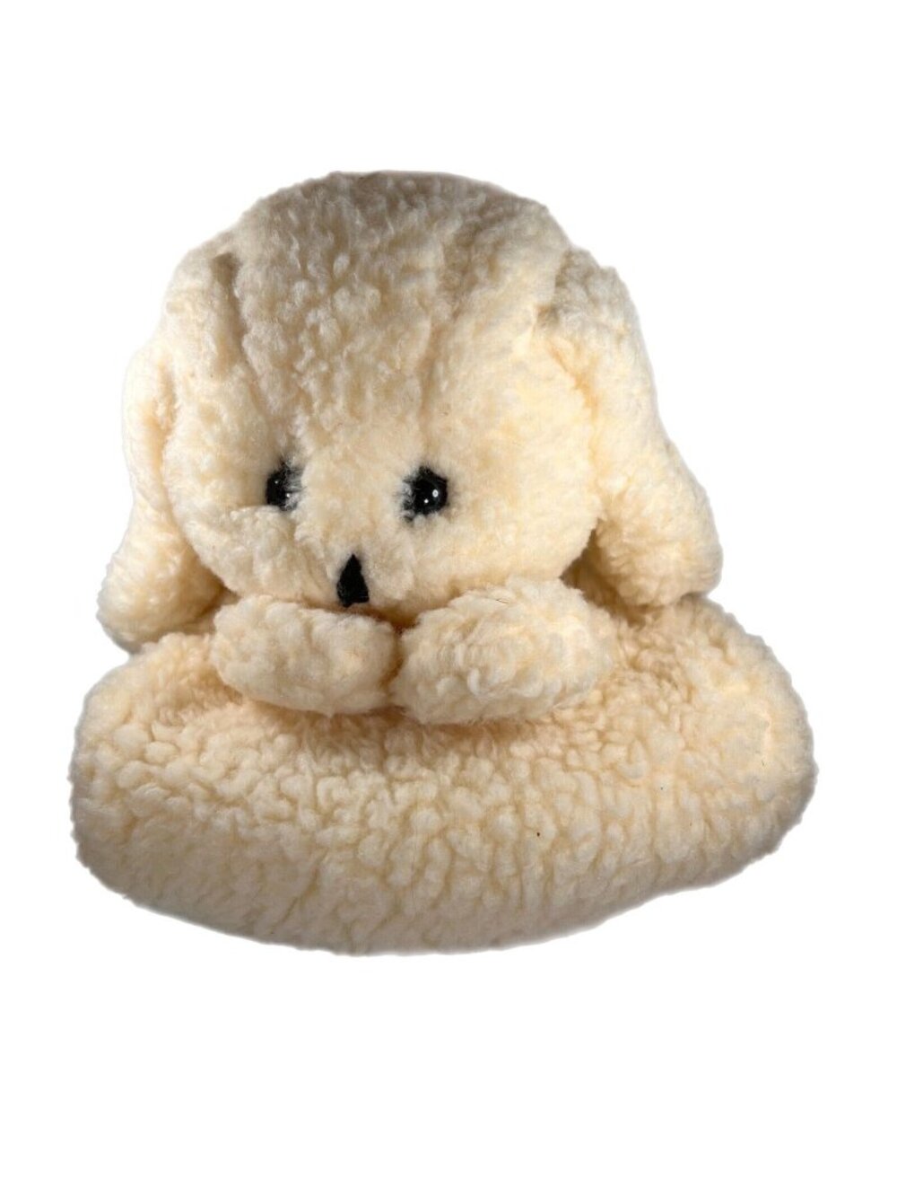 White Puppy Dog Plush Hand Warmer Muffler Purse Bag Soft Sherpa Strap Child